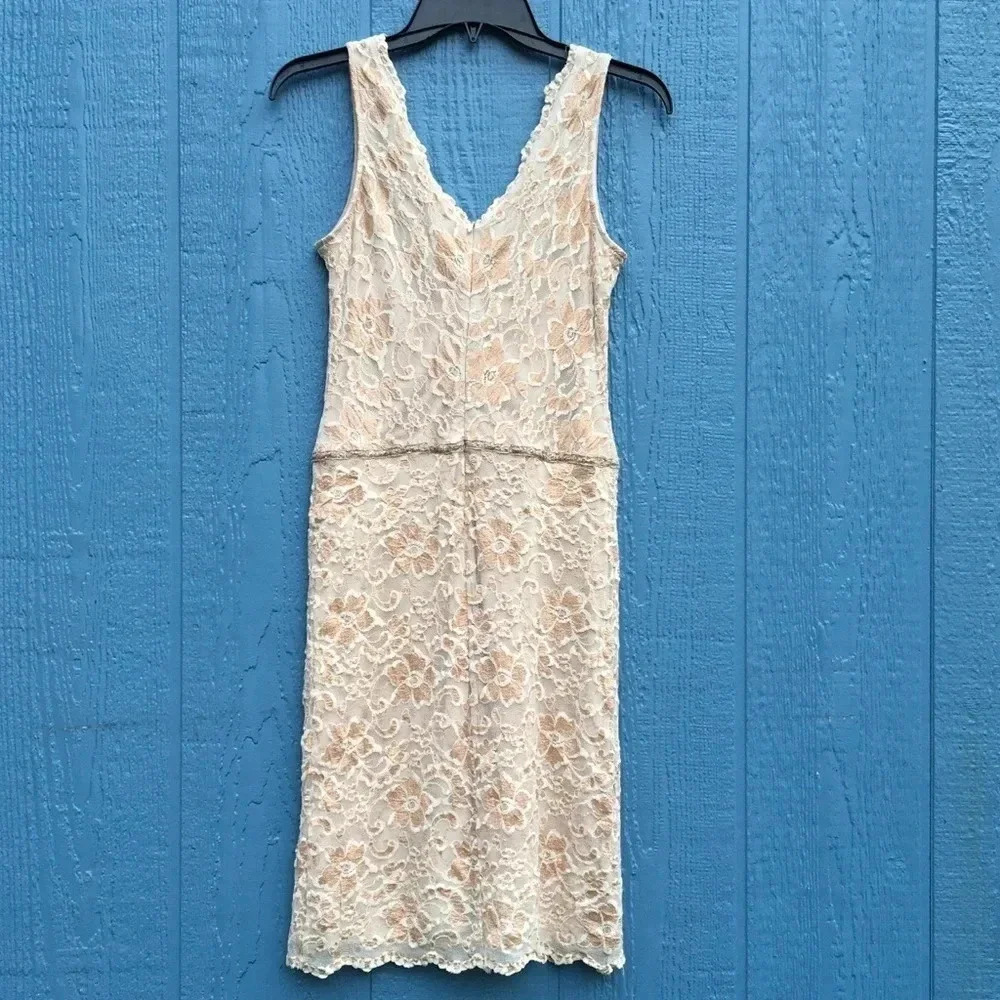 Alexia Admor  White Floral Lace Sleeveless Dress Size Small S NWT